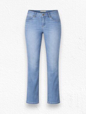Democracy Ab Technology Light Wash Stretch Crop Skinny Mid Rise Jeans Size 6